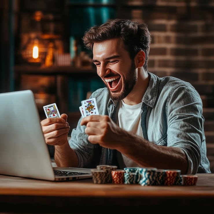 Antarmuka permainan AduQ dengan meja kartu dan posisi pemain di platform apigacor88 resmi